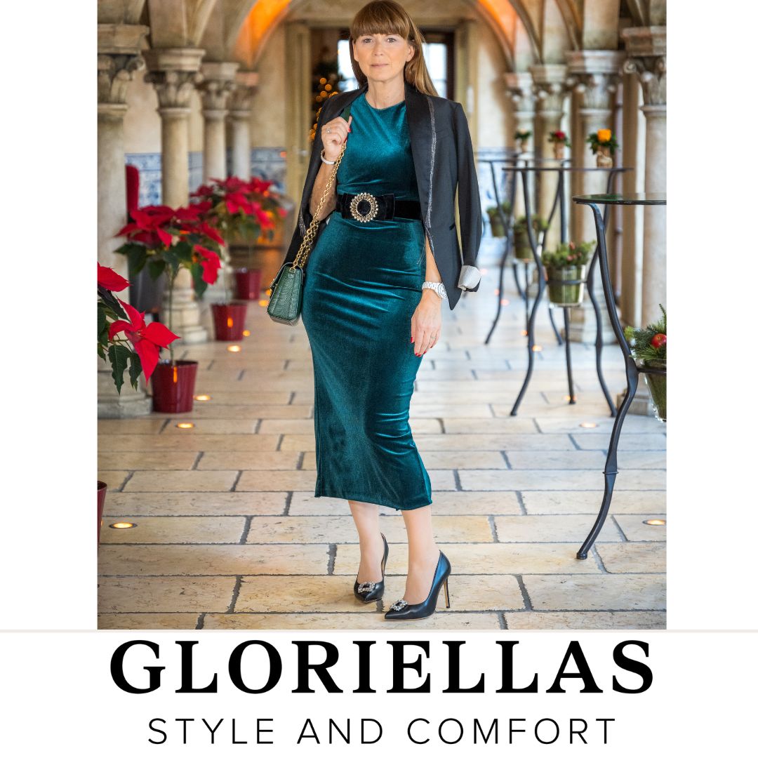 Gloriellas Schuhclips Iconic Star mit funkelnden Strasssteinen Schuhaccessoire mit schwarzen High Heels