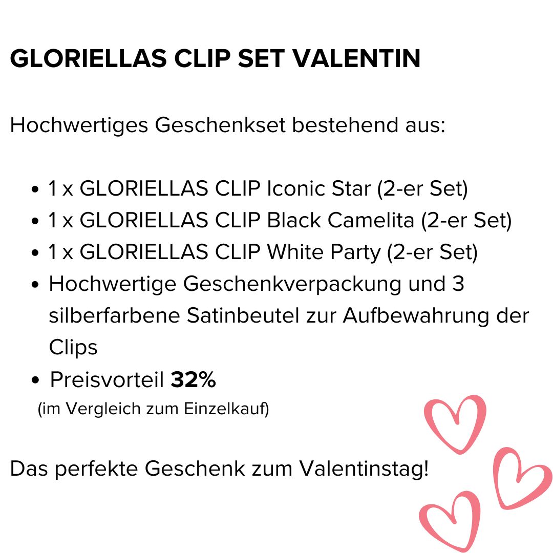 Gloriellas Schuhclips Set Valentin Geschenkset 3-er Schuhclipset