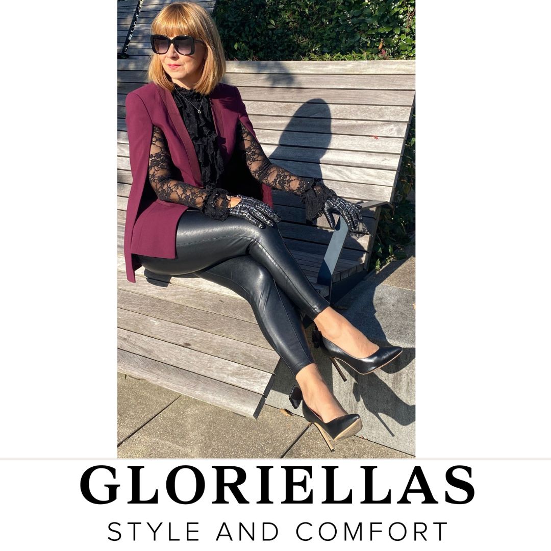 Gloriellas Schuhclips Black Velvet Glam Schwarze Samtschleife mit Glitzer und schwarzen High Heels