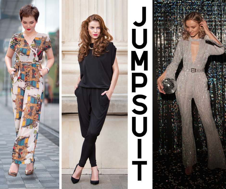 Jumpsuits kombiniert mit bequeme High Heels Styling bequeme Pumps