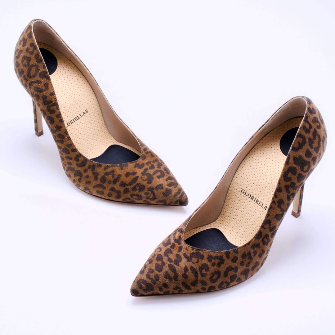 Gloriellas Stilettos Wild Leo leofarbene Pumps leofarbene High Heels bequeme High Heels