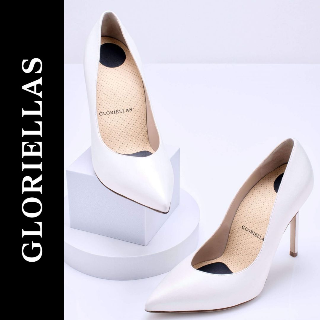 Gloriellas Stilettos Venice weisse Pumps weiße High Heels bequeme High Heels Brautschuhe