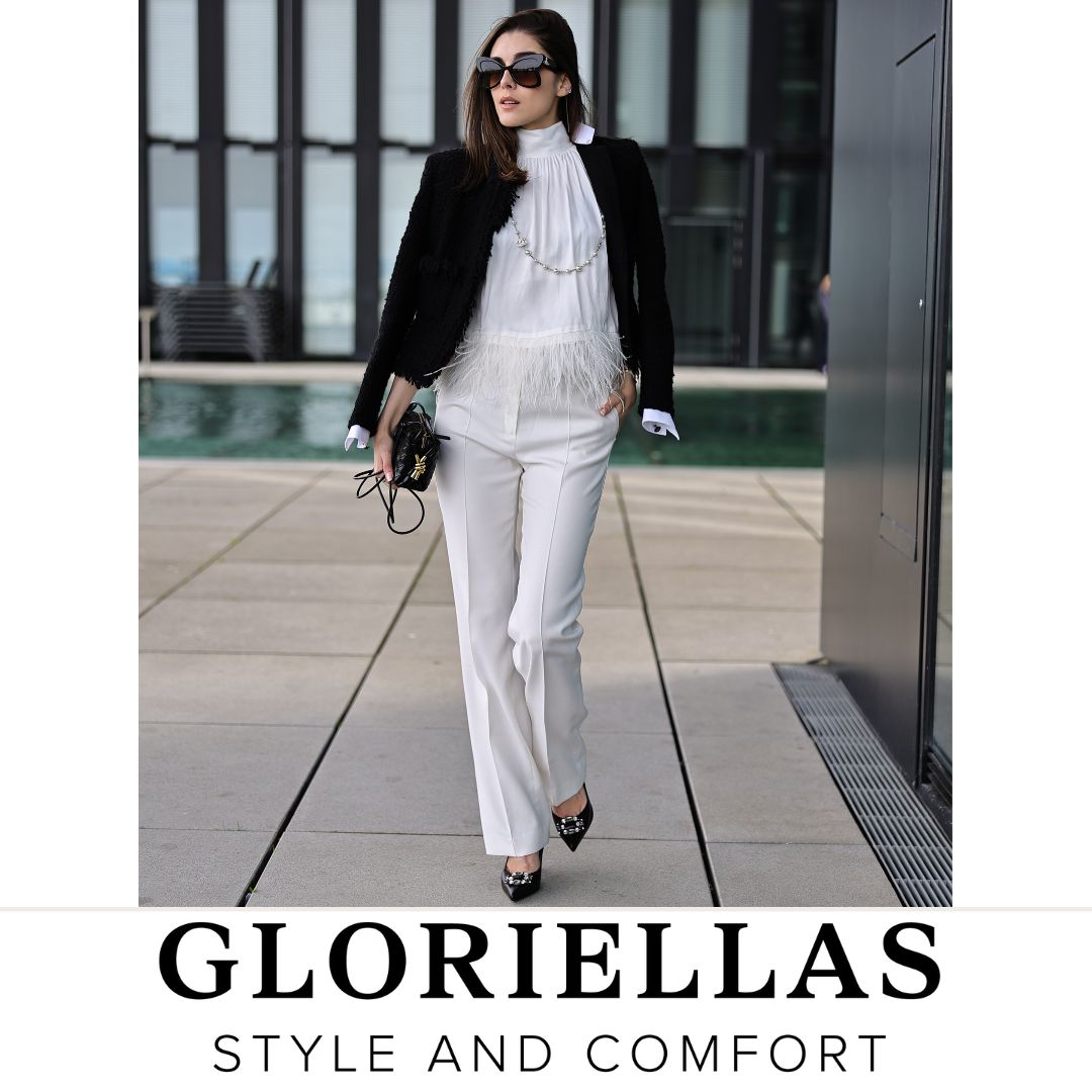 Gloriellas Schuhclips Iconic Star mit funkelnden Strasssteinen Schuhaccessoire mit schwarzen High Heels