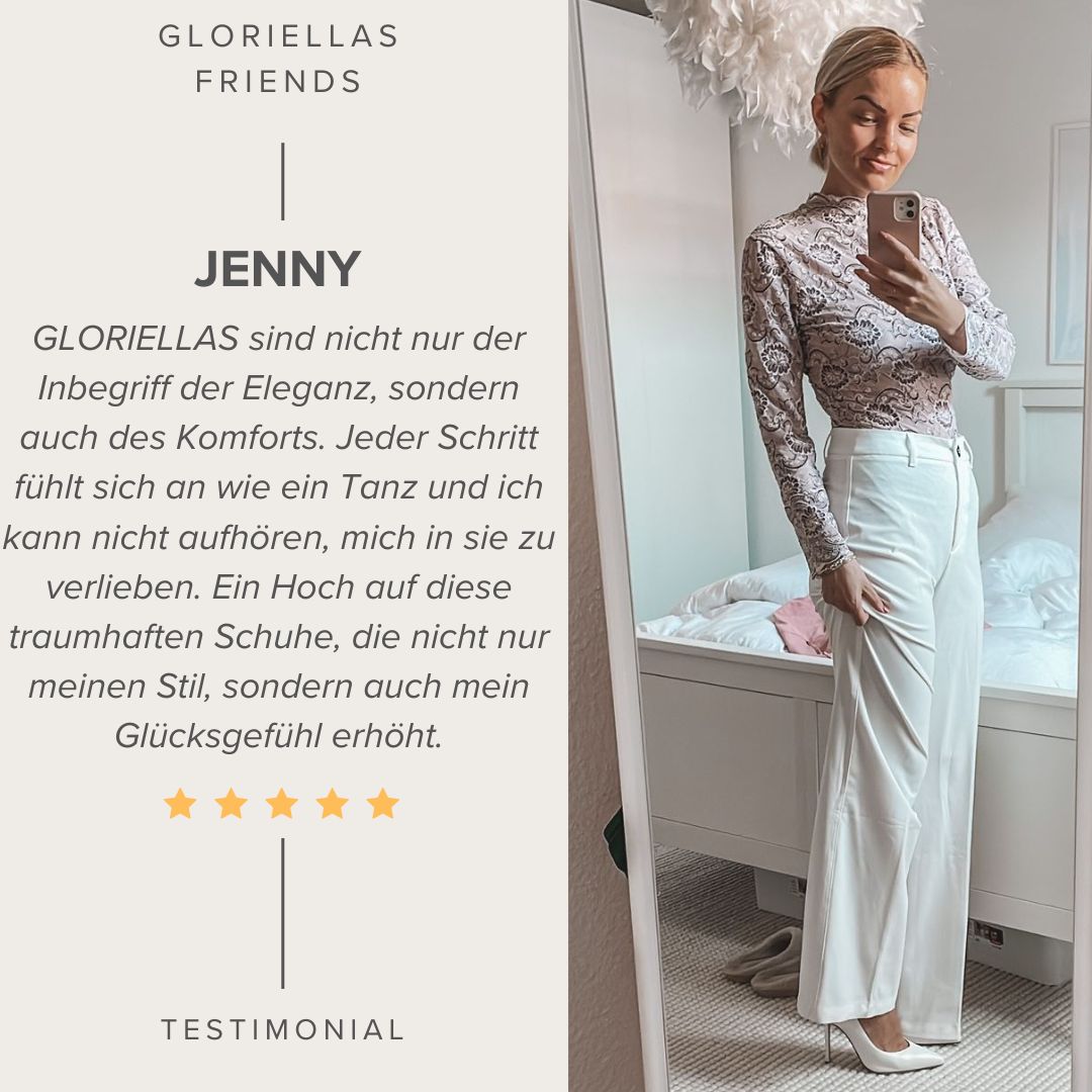 Gloriellas Stilettos Venice weisse Pumps weiße High Heels bequeme High Heels Brautschuhe Kundenstimmen