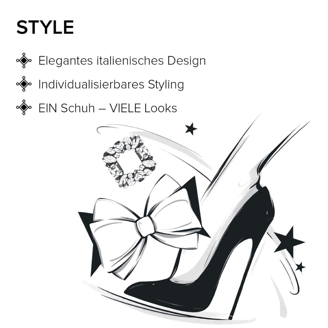 Gloriellas Schuhclips Catwalk Princess Schuhaccessoire in Schleifenform mit Glitzersteinen