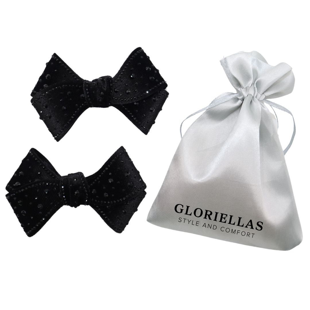 GLORIELLAS Clip Black Velvet Glam