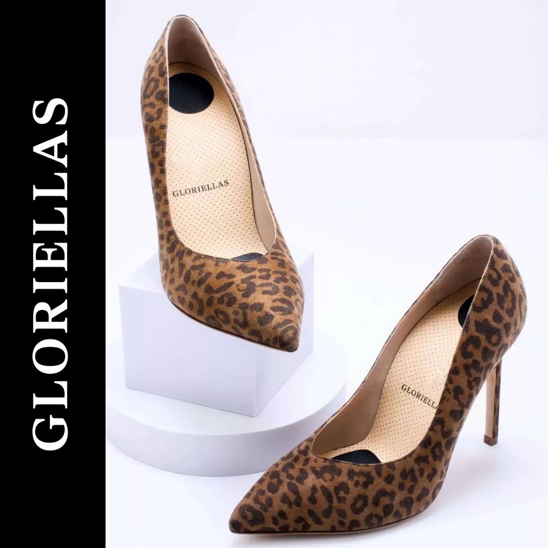 Gloriellas Stilettos Wild Leo leofarbene Pumps leofarbene High Heels bequeme High Heels